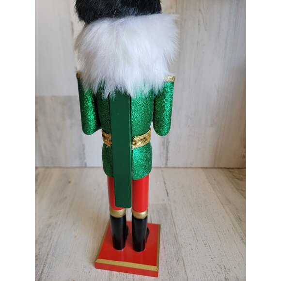 Unique 15"‎ nutcracker drummer glitter wooden home decor Xmas - Picture 7 of 8